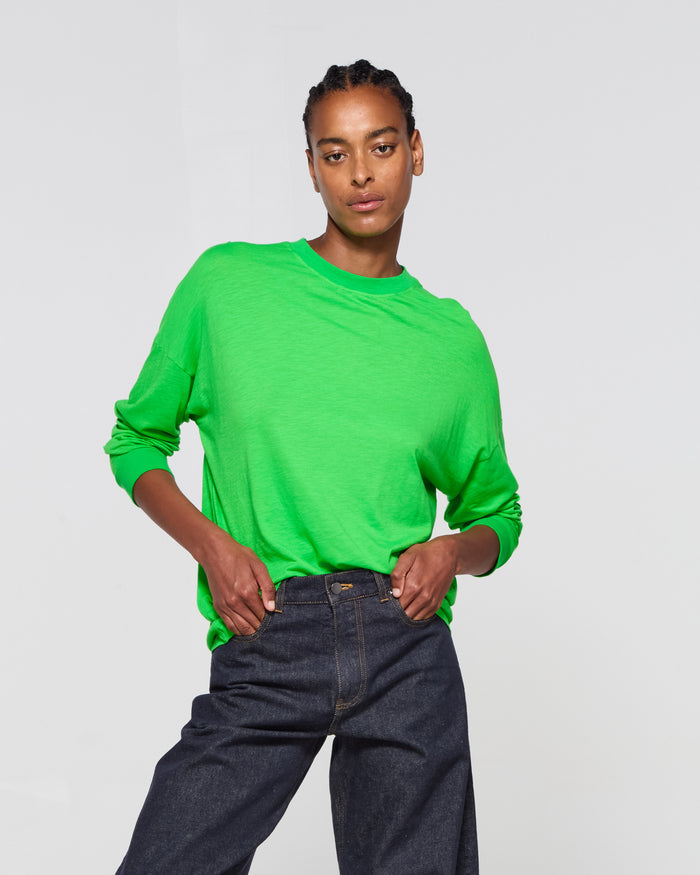 Cotton Long Sleeve T-Shirt - Classic Green