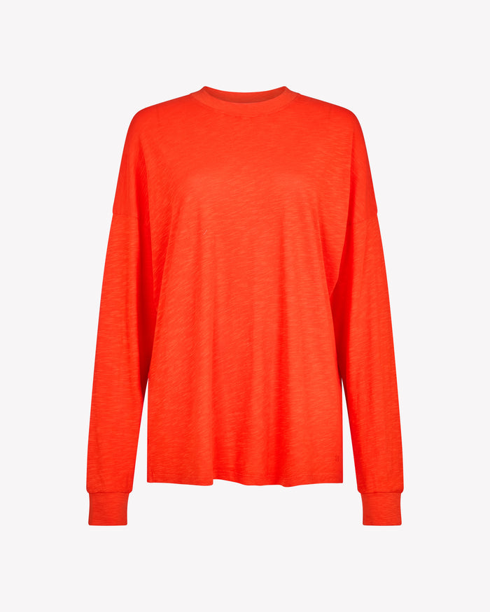 Cotton Long Sleeve T-Shirt - Red