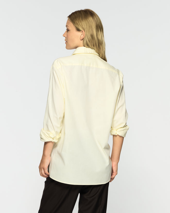 Cotton Oversized Shirt - Butter Yellow
