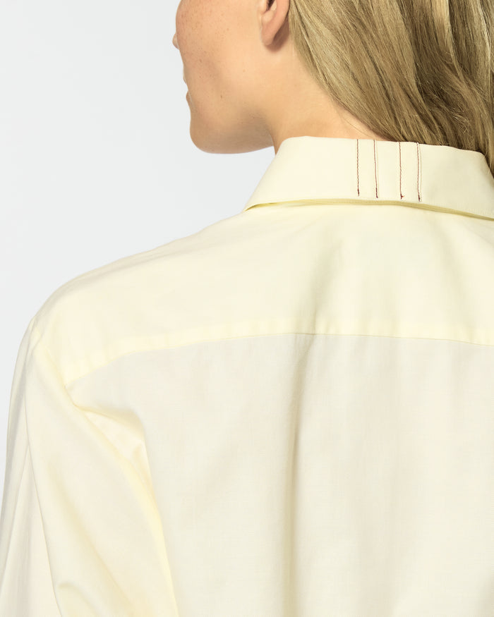 Cotton Oversized Shirt - Butter Yellow