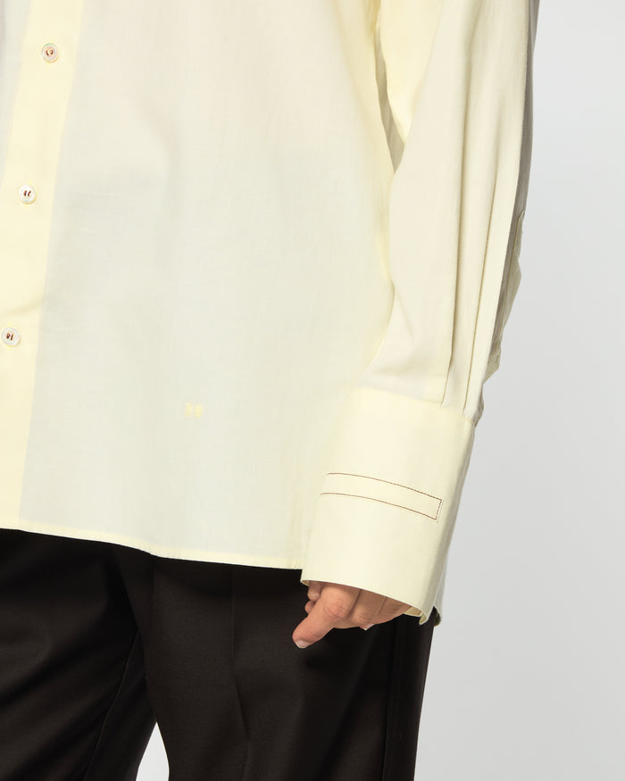 Cotton Oversized Shirt - Butter Yellow