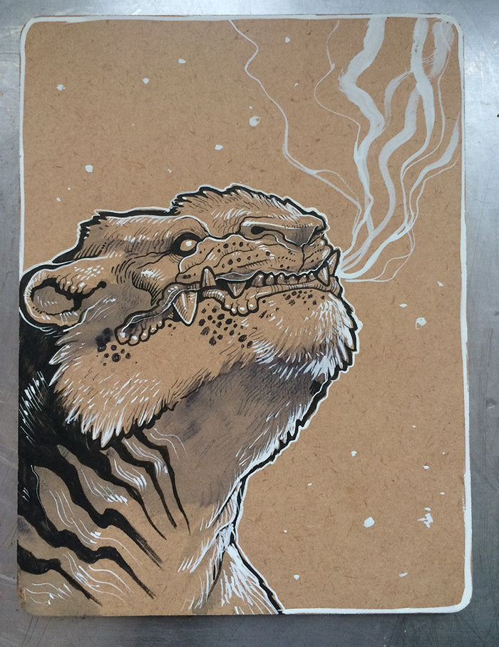 CREATURE INK DRAWING- SPIRIT TIGER