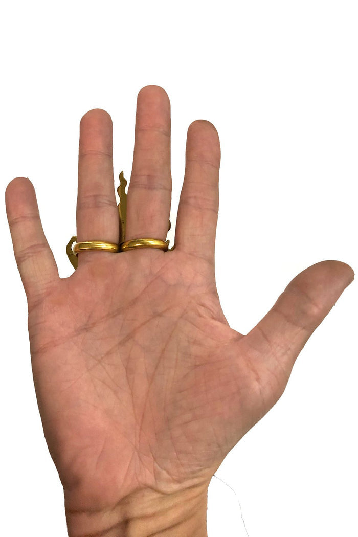 CTHULHU RING - DOUBLE FINGER (BRASS)