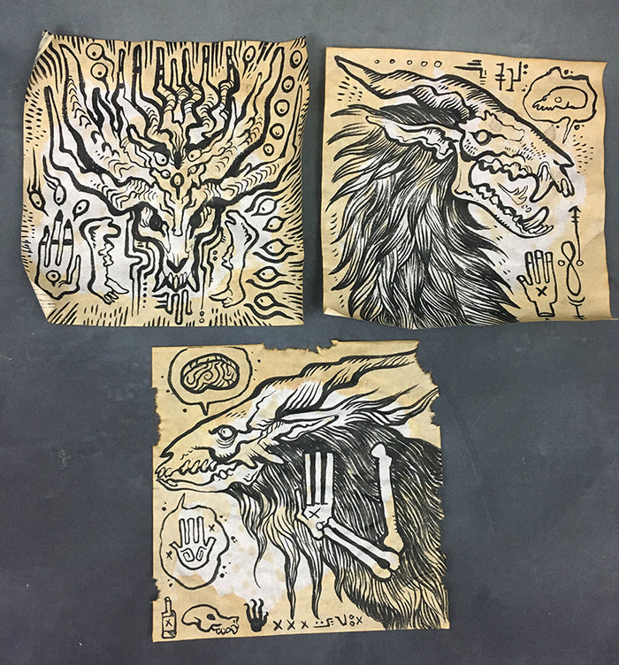CULT CREATURE INK DRAWINGS