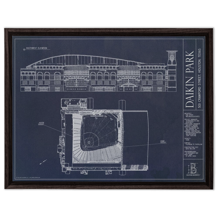 Framed Canvas - Large - Walnut