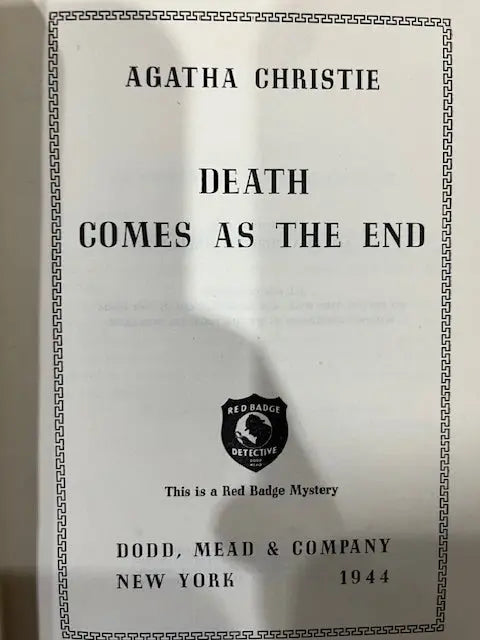 Death Comes as the End - Crippen & Landru, Publishers