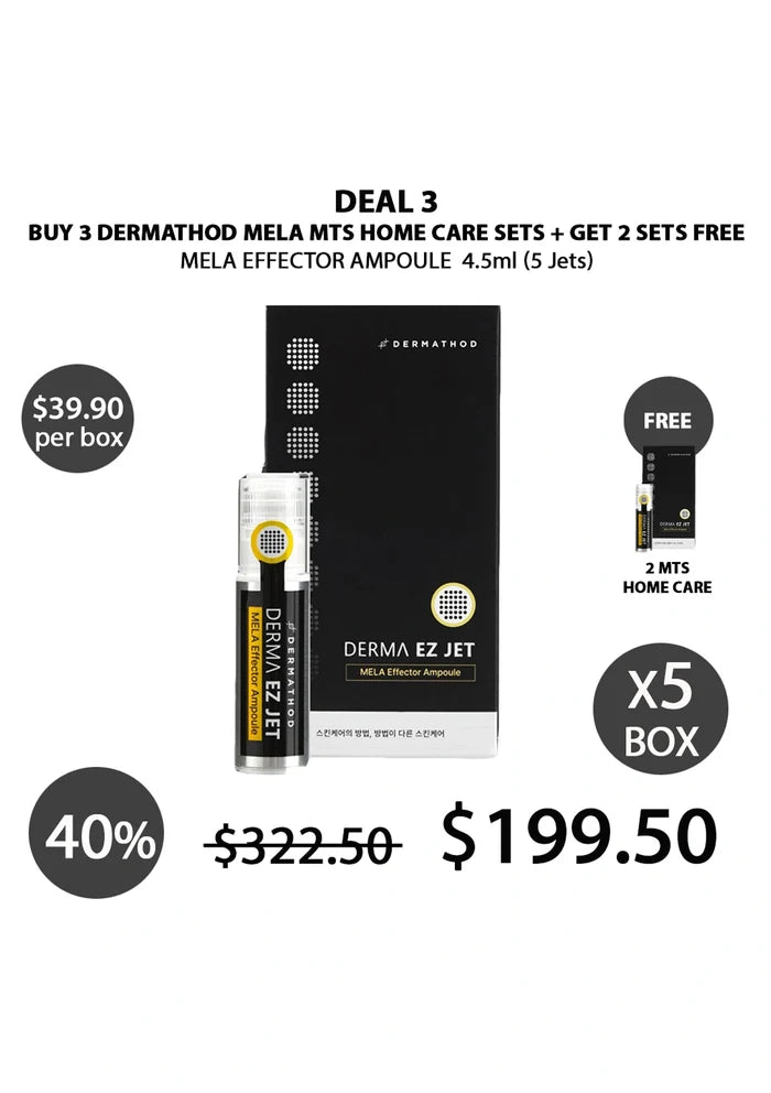 Dermatological product set with packaging and pricing details on a white background
