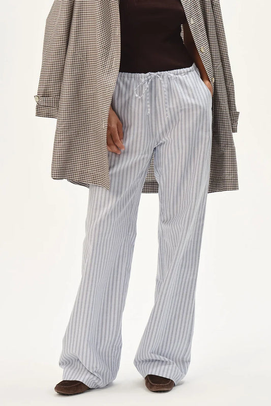 Donni The Oxford Stripe Drawstring Pant