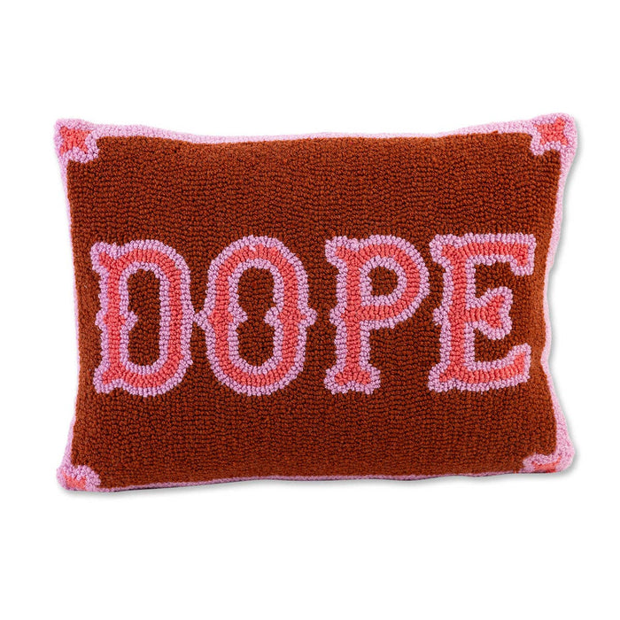 Furbish Studio Dope Pillow featuring a vibrant, colorful graphic design on a soft fabric pillow for stylish home decor.