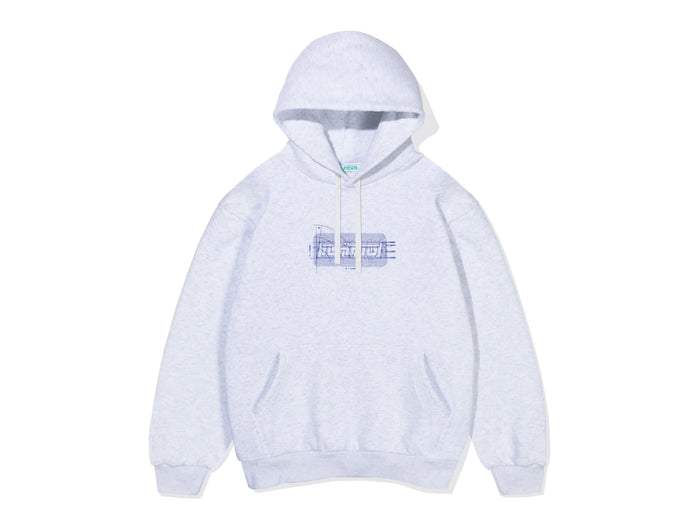 Drafters Pullcord Hood - White Marle