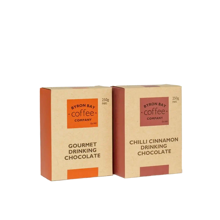 2 pack of Drinking Chocolate in gourmet and Chilli cinnamon