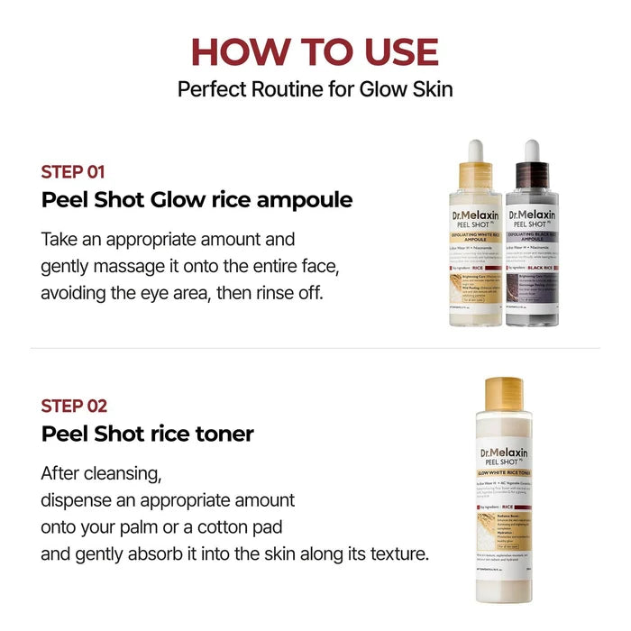 Dr.Melaxin Peel Shot Glow Rice Toner 200 mL