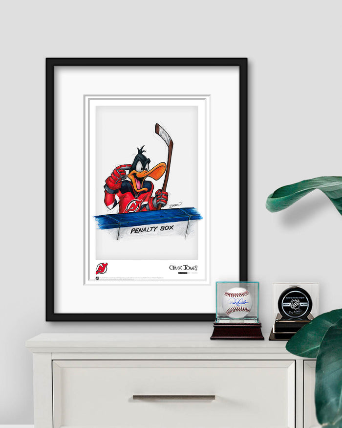 Duck Season Hockey Season x NHL Devils Daffy Duck Limited Edition Art Print