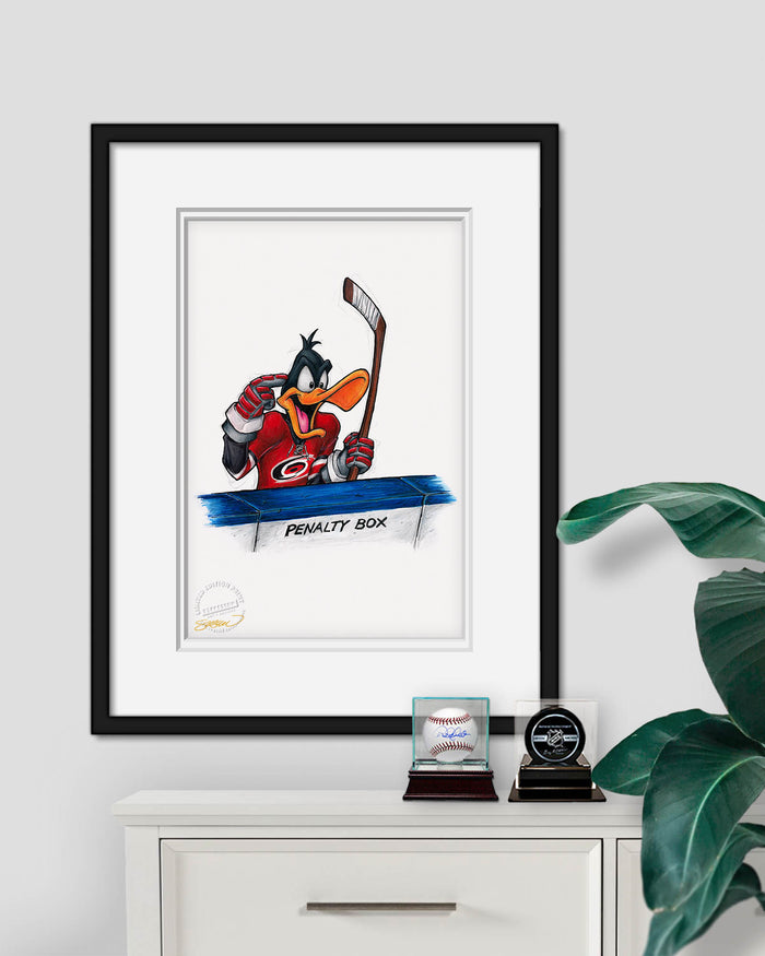 Duck Season Hockey Season x NHL Hurricanes Daffy Duck Limited Edition Art Print