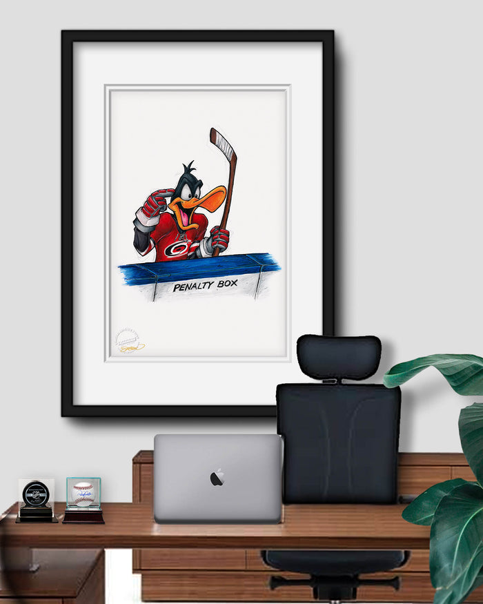 Duck Season Hockey Season x NHL Hurricanes Daffy Duck Limited Edition Art Print