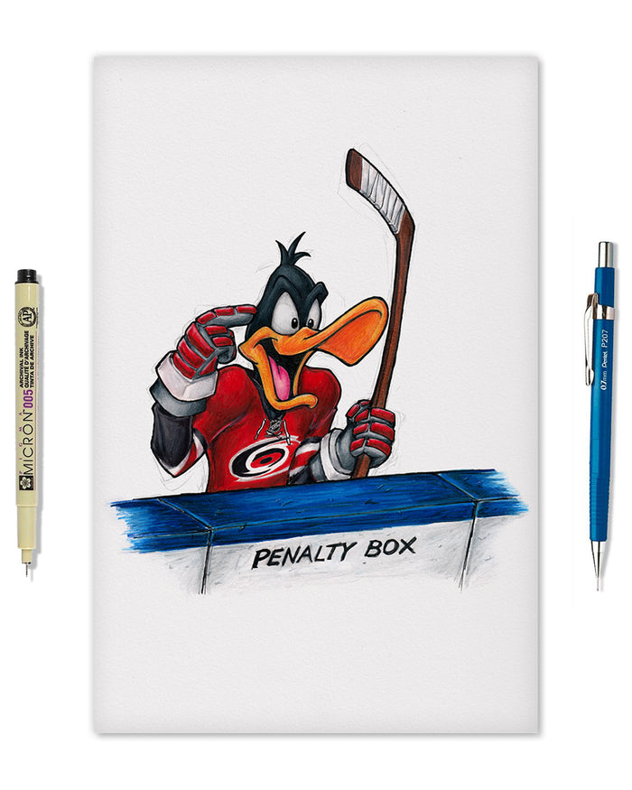 Duck Season Hockey Season x NHL Hurricanes Daffy Duck Limited Edition Art Print