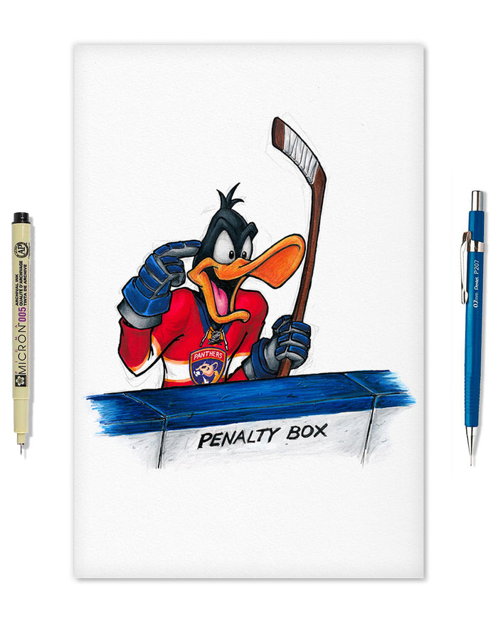 Duck Season Hockey Season x NHL Panthers Daffy Duck Limited Edition Art Print