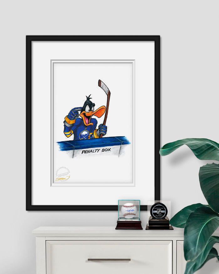 Duck Season Hockey Season x NHL Sabres Daffy Duck Limited Edition Art Print