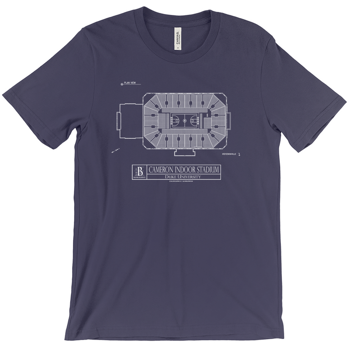 Duke University - Cameron Indoor Stadium (Plan View) Unisex T-Shirts