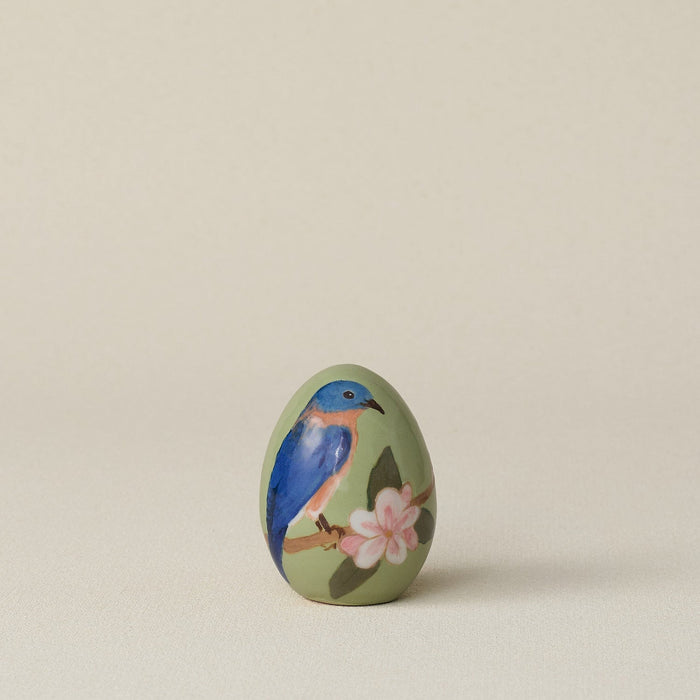 Handcrafted ceramic egg by Rookwood Pottery