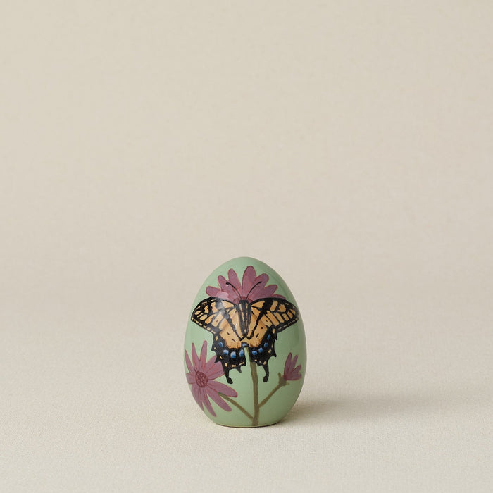 Handcrafted ceramic egg by Rookwood Pottery