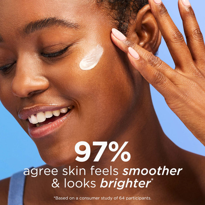 97% agree skin feels smoother and looks brighter* *Based on a consumer study of 64 participants