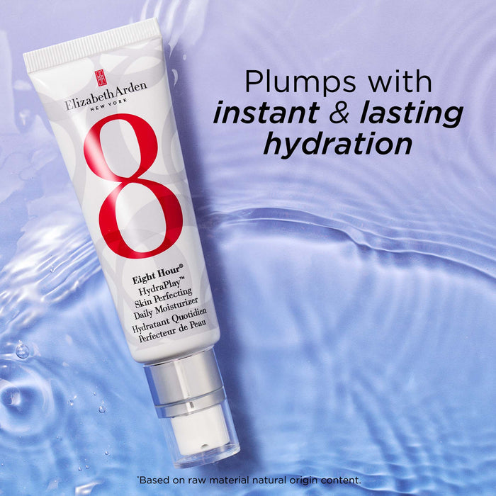 Plumps with instant and lasting hydration *Based on raw material natural origin content