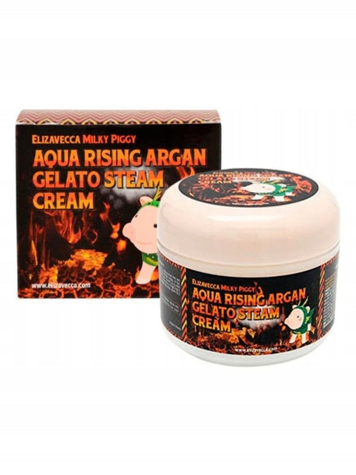 Elizavecca Face Care Aqua Rising Argan Gelato Steam Cream كريم الاكوا البخاري من اليزافيكا