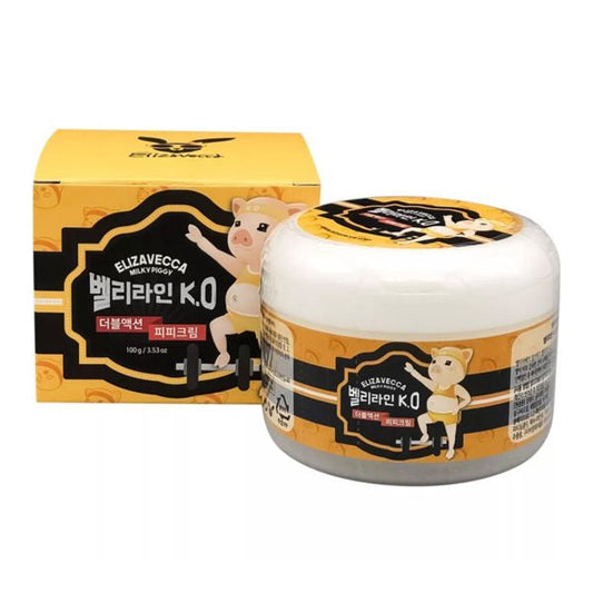 ELIZAVECCA Milky Piggy belly Line K O Double Action P.P Cream كريم تدليك الجسم لاسترخاء العضلات من اليزافيكا