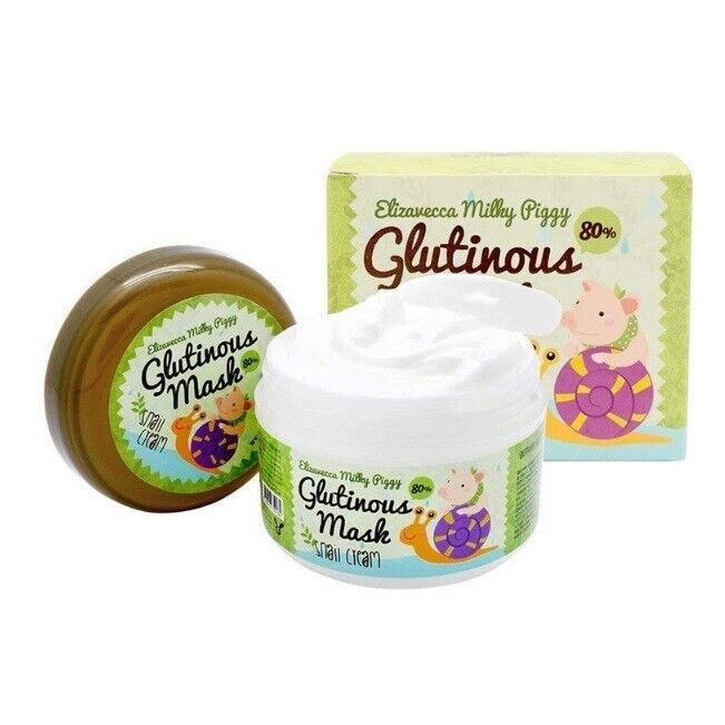 Elizavecca Milky Piggy Glutinous 80% Mask Snail Cream ماسك كريم ليلي بهلام الحلزون والفيتامينات
