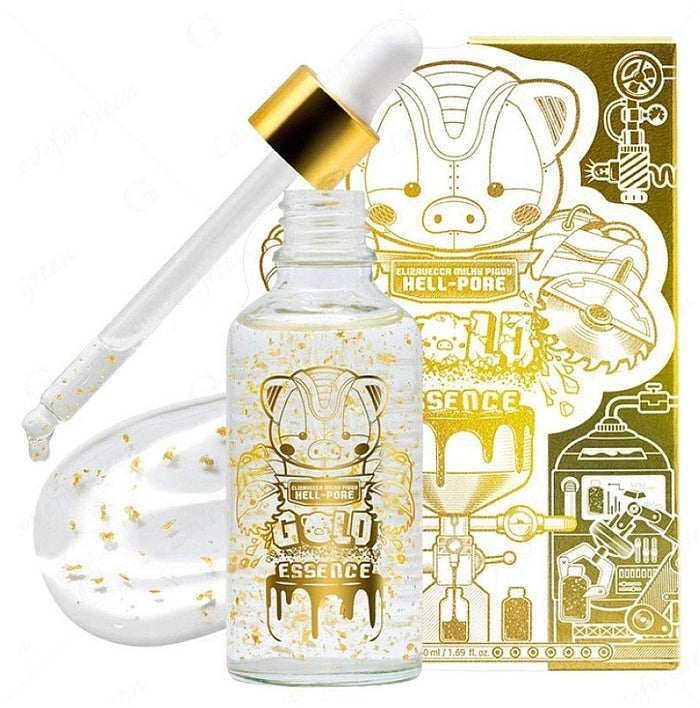 ELIZAVECCA Milky Piggy Hell-Pore Gold Essence اسنس الذهب لترطيب وتفتيح البشرة