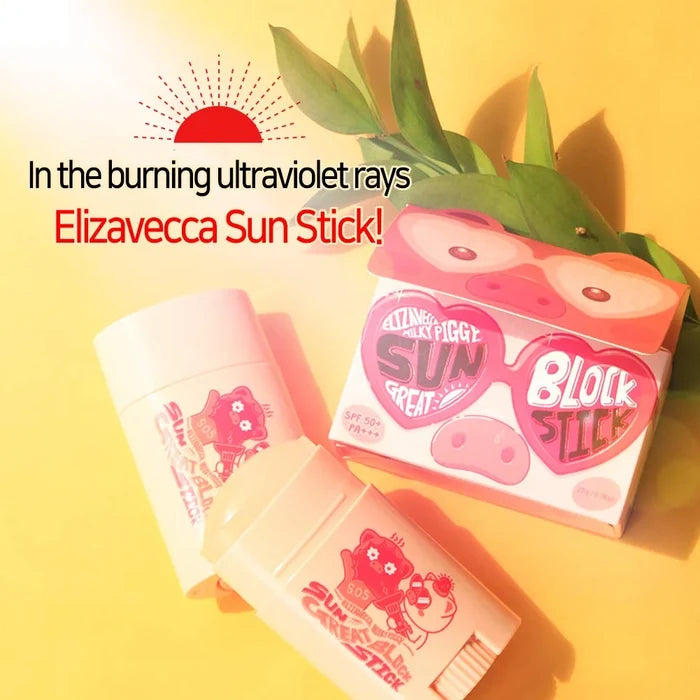 Elizavecca Milky Piggy SUN Great Block Stick SPF 50+ PA+++ Sun Protection for Face واقي الشمس الستيك من اليزافيكا