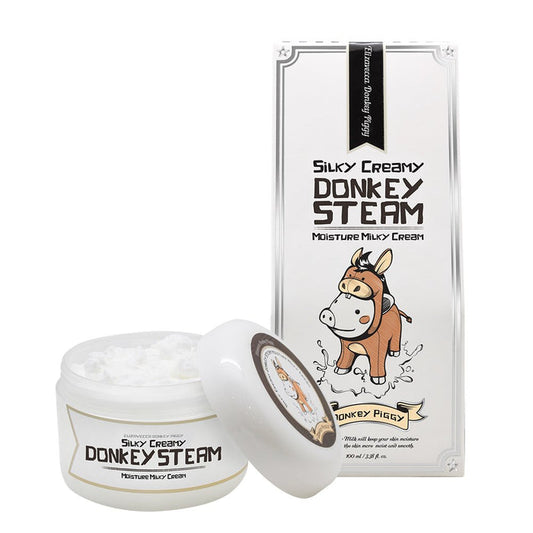 Elizavecca Silky Creamy Donkey Steam Moisture Milky Cream كريم ترطيب وتفتيح لون البشرة