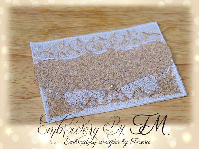 Envelope FSL with leaves / 5x7 hoop