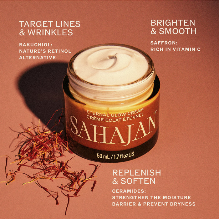 Sahajan-Eternal Glow Cream With Vitamin C, Bakuchiol, Ceramides + Saffron-Skincare-Eternal-Glow-Cream-05-The Detox Market |