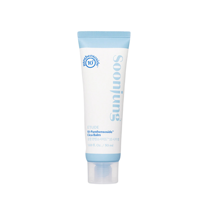 ETUDE Soon Jung 10-Panthensoside Cica Balm is a soothing and repairing balm formulated to calm sensitive and irritated skin. Enriched with Panthenol and Madecassoside, it helps strengthen the skin barrier while providing deep hydration. The balm’s lightweight, non-greasy texture makes it ideal for daily use on dry, sensitive, or damaged skin. With its blend of Cica ingredients, it helps to reduce redness and promote skin recovery, leaving the skin feeling soft, nourished, and balanced. Perfect f
