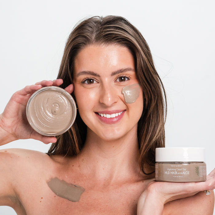 Face & Body Mud Mask with Brush Applicator skincare