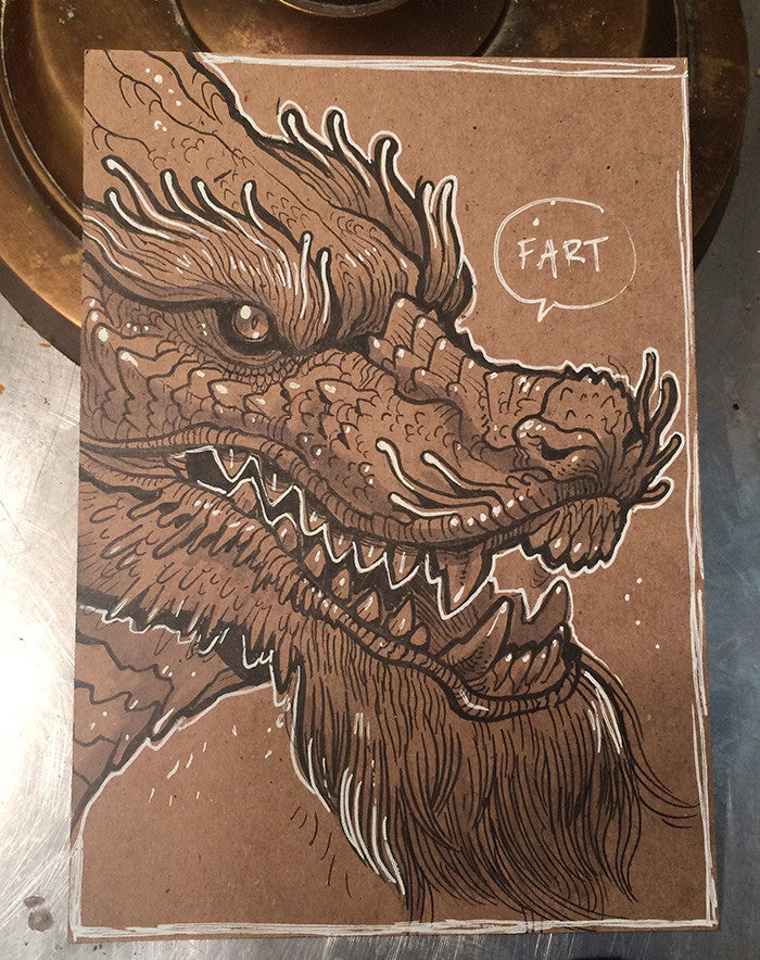FART DRAGON DRAWING