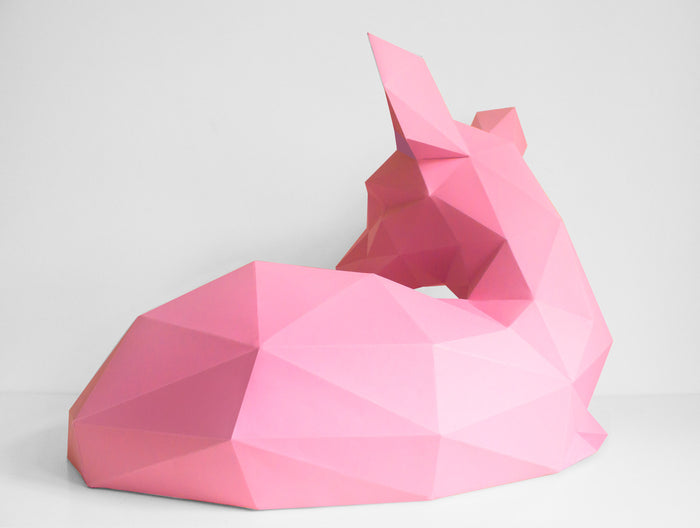 Fawn Sculpture  <br> DIY Paper Craft Template