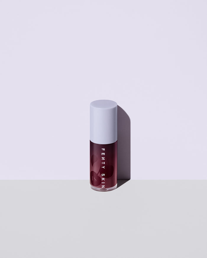 fenty treatz black cherry on lavender background