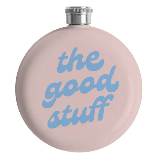 Stainless steel Flask from The Good Stuff by soiree-sisters, featuring a sleek design perfect for carrying beverages on the go