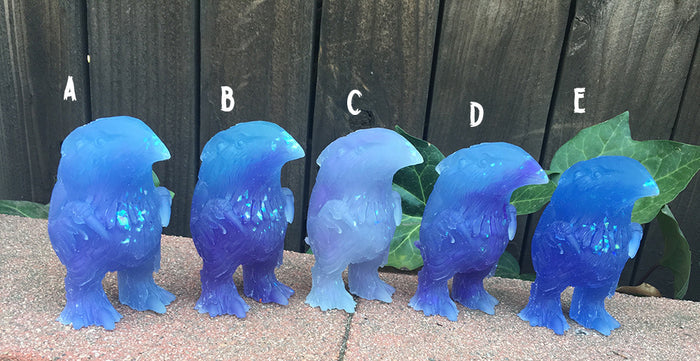 FLOCCULENT CRAW- GLOW IN THE DARK CAST- BLUE