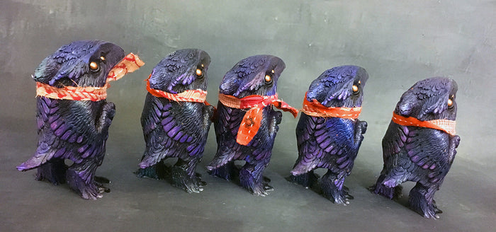 FLOCCULENT CRAW ART TOY- TRANSLUCENT GLITTERY GLOW IN THE DARK