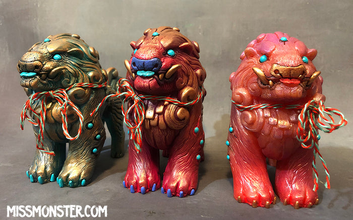 FOO DOG BLEP- PAINTED FIGURE