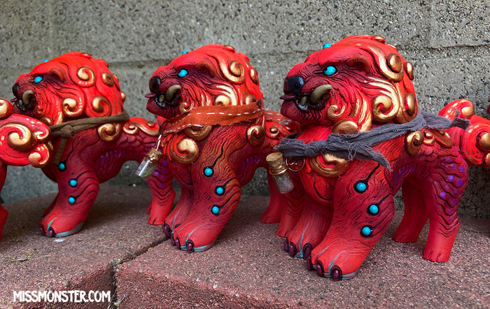 FOO DOG BLEP PAINTED GLOW IN THE DARK FIGURE