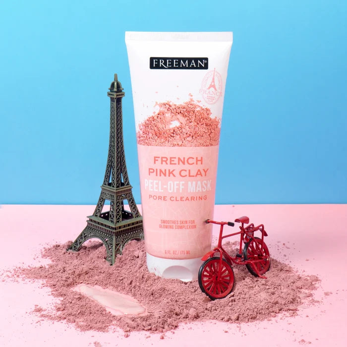 FREEMAN French Pink Clay Peel Off Mask Pore Clearing ماسك مقشر للبشرة بالطين الوردي
