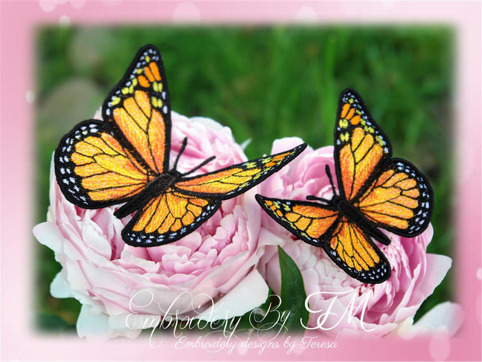FSL Butterfly No. 8  / Monarch butterfly / two sizes / 4x4 and 5x7 hoop