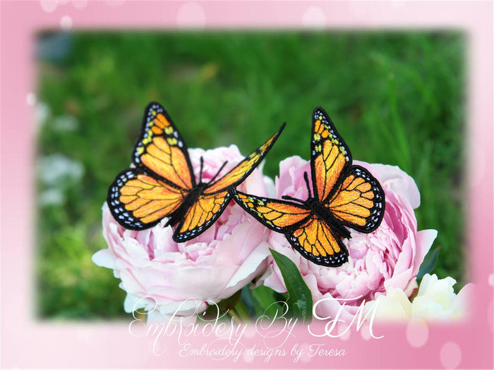 FSL Butterfly No. 8  / Monarch butterfly / two sizes / 4x4 and 5x7 hoop
