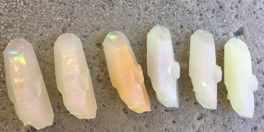 GARDEN CRYSTAL- CAST URETHANE GLOW IN THE DARK- IRIDESCENTS (REDDISH SPARKLE)