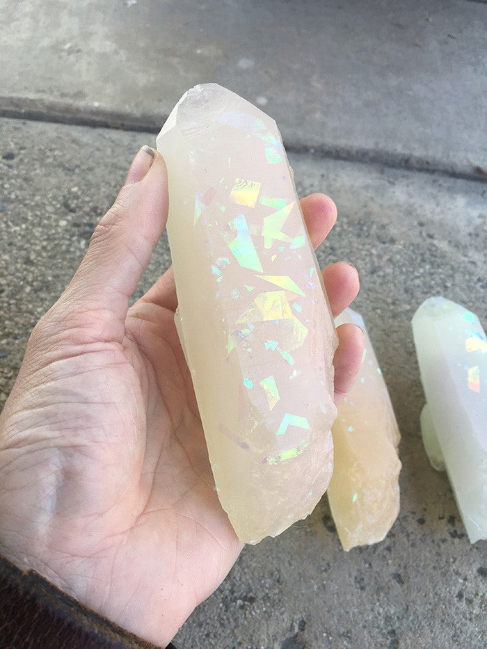 GARDEN CRYSTAL- CAST URETHANE GLOW IN THE DARK- IRIDESCENTS (REDDISH SPARKLE)